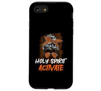 Holy-Spirit Activate Religious Mom Leopard Moño desordenado Carcasa para iPhone SE (2020) / 7/8
