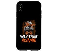Holy-Spirit Activate Religious Mom Leopard Moño desordenado Carcasa para iPhone XS MAX
