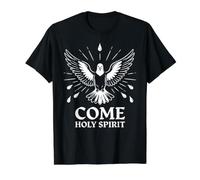 Holy Spirit Dove Christian Pentecostés Gráfico Camiseta gráfica económica, Hombre, Negro, M