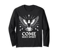 Holy Spirit Dove Christian Pentecostés Gráfico Manga Larga