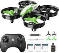 Holy Stone HS210 Juguetes Mini RC Drone para Niños, Interior al aire Libre Quadcopter avión para Niños Niñas con Auto Hover, 3D Flip, 3 Baterías, Modo sin Cabeza, Regalo para niños Pequeños, Verde