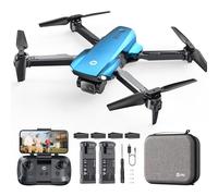 Holy Stone HS290 Dron Plegable con Cámara HD 1080P para Principiantes, Cuadricóptero RC con Flujo óptico, Control por app, Tap Fly, 3 Modos de Velocidad, 2 Baterías, Regalo para Niños y Niñas, Azul