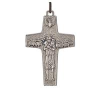 Holyart Colgantes con Cruz: Collar Cruz Papa Francisco metal 8x5cm