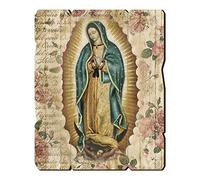 Holyart Cuadros, estampas y manuscritos iluminados: Cuadro madera perfilada gancho parte posterior de la Virgen de Guadalupe
