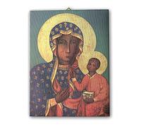 Holyart Cuadros, estampas y manuscritos iluminados: Cuadro sobre tela pictórica Virgen de Czestochowa 70x50 cm