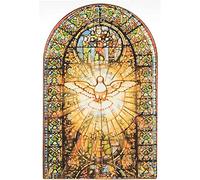 Holyart Cuadros, estampas y manuscritos iluminados: Estampa Espíritu Santo redondeado Vitral colorada