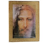 Holyart Cuadros, estampas y manuscritos iluminados: Estampa madera Rostro de Jesús con marco dorado