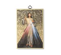 Holyart Cuadros, estampas y manuscritos iluminados: Impreso sobre madera Jesús Misericordioso Corona a la Divina Misericordia ITA