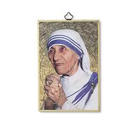 Holyart Cuadros, estampas y manuscritos iluminados: Impreso sobre madera Santa Madre Teresa de Calcuta Vives la Vida ITA