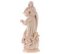 Holyart Imágenes de Madera Natural: Inmaculada concepción del Murillo Madera Val Gardena Natural, 12 cm (4.73 Inc.)