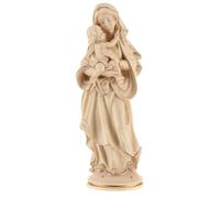 Holyart Imágenes de Madera Natural: Virgen de la Paz Madera Val Gardena Cera Hilo Oro, 12 cm (4.73 Inc.)