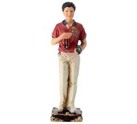 Holyart Imágenes de Resina y PVC: Estatua Carlo Acutis Rosario y cámara Resina Pintada 13 cm