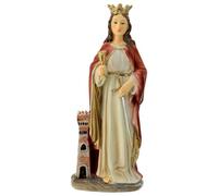 Holyart Imágenes de Resina y PVC: Estatua Santa Bárbara Detalle Oro Resina 20 cm