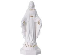 Holyart Imágenes de Resina y PVC: Estatua Virgen Milagrosa Resina Blanca y Oro 15 cm