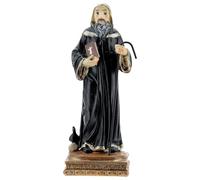 Holyart Imágenes de Resina y PVC: San Benito de Nursia Libro Regla Estatua Resina 13 cm