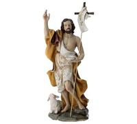 Holyart Imágenes de Resina y PVC: San Juan Bautista de Resina Pintada 20 cm