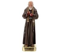 Holyart Imágenes de Yeso: Estatua Padre Pío 60 cm Yeso Pintado a Mano Barsanti