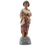 Holyart Imágenes de Yeso: San Juan Bautista niño Estatua Yeso 20 cm Arte Barsanti