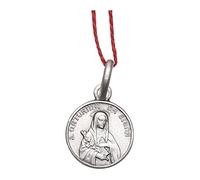 Holyart Medaglia Santa Caterina da Siena Argento 925 rodiata 10 mm