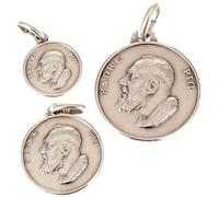 Holyart Medalla Padre PIO Plata 925, 12 mm (0.47 Inc.)