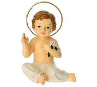 Holyart Niño Jesús Sentado Estatua Resina h Real 20 cm