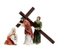Holyart Pesebre de Pascua: Subida al Calvario pasión Jesús estatuas 9 cm