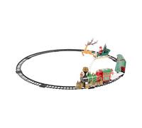 Holyart Pueblos navideños en Miniatura: Trencito móvil sobre rieles Papá Noel y Trineo LED Blancos cálidos 90 cm