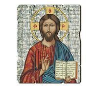 Holyart Quadro in Legno Sagomato Icona Gesù Pantocratore