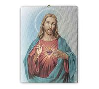 Holyart Quadro su Tela pittorica Sacro Cuore di Gesù 70x50 cm