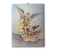 Holyart Quadro su Tela pittorica San Michele Arcangelo 40x30 cm