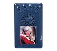 Holyart Rosario Electrónico Azul Juan Pablo II Corona, Rostro en oraciónAltura: 11 cm|Anchura: 6.6 cm|Profundidad: 2.2 cm
