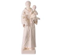 Holyart San Antonio para Exterior Val Gardena Fibra de Vidrio Blanca 60 cm