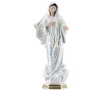 Holyart Statua Gesso madreperlato Madonna di Medjugorje 35 cm