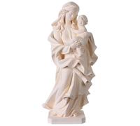 Holyart Virgen del Corazón para Exterior Fibra de Vidrio Blanco Val Gardena 60 cm