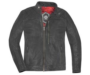 HolyFreedom Burn Out Black Chaqueta de cuero para motocicleta, negro, tamaño S para Hombres