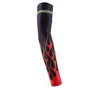 HolyFreedom Burning Arms Calentadores de brazos, negro-rojo para Hombres