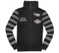 HolyFreedom Leather 2021 Sudadera con cremallera, negro/gris, Talla S