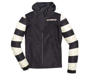 HolyFreedom Prison Cordura Chaqueta de lluvia, negro-blanco, tamaño M para Hombres