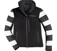 HolyFreedom Prison Softshell Chaqueta textil de motocicleta, Negro/Blanco, Talla XXL