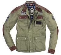 HolyFreedom Quattro Waxed Evo Chaqueta textil de motocicleta, Caqui, Talla S