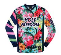 HolyFreedom Settentadue Maillot de Motocross, negro-rosa, tamaño 2XL para Hombres