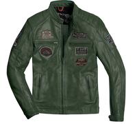 HolyFreedom Zero Evolution Chaqueta de cuero para moto, verde, tamaño S para Hombres