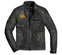 HolyFreedom Zero Evolution Chaqueta de cuero para motocicleta, negro, tamaño L para Hombres