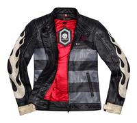 HolyFreedom Zero Inferno Special Edition Chaqueta de cuero para motocicleta, tamaño 2XL para Hombres