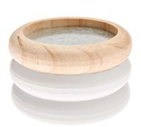 Holz Kerzenhalter Ringe, Weiß, Ø 9 cm, H 6 cm, für Kerzen Ø 7cm