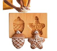 Holz Stempel Set - 3D Realistische Ausstechformen | Antihaft Backwerkzeug Keksausstecher - Leichte Entnahme für Backen Kochen Hochzeit Festtagsgebäck Küche Haushalt Wohnzimmer
