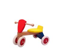 Holz-Wenzel 311 - Correcaminos Charly, Aprox. 50 cm de Largo, Bicicleta sin Pedales con Respaldo, vehículo Infantil con 4 Ruedas de plástico, para Interior y Exterior, a Partir de 18 Meses