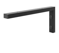 HOLZBRINK Escuadra para estanteria 35x15 cm HLA-B (1 ud.) | Escuadra metalica para encimera de lavabo baño, soporte estanteria de cocina, salón | Color: Negro