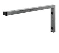HOLZBRINK Escuadra para estanteria 45x20 cm HLA-B (1 ud.) | Escuadra metalica para encimera de lavabo baño, soporte estanteria | Color: Acero Pulido Y Lacado