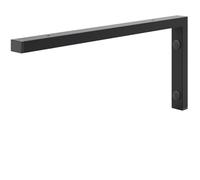 HOLZBRINK Escuadra para estanteria 45x20 cm HLA-B (1 ud.) | Escuadra metalica para encimera de lavabo baño, soporte estanteria de cocina, salón | Color: Negro